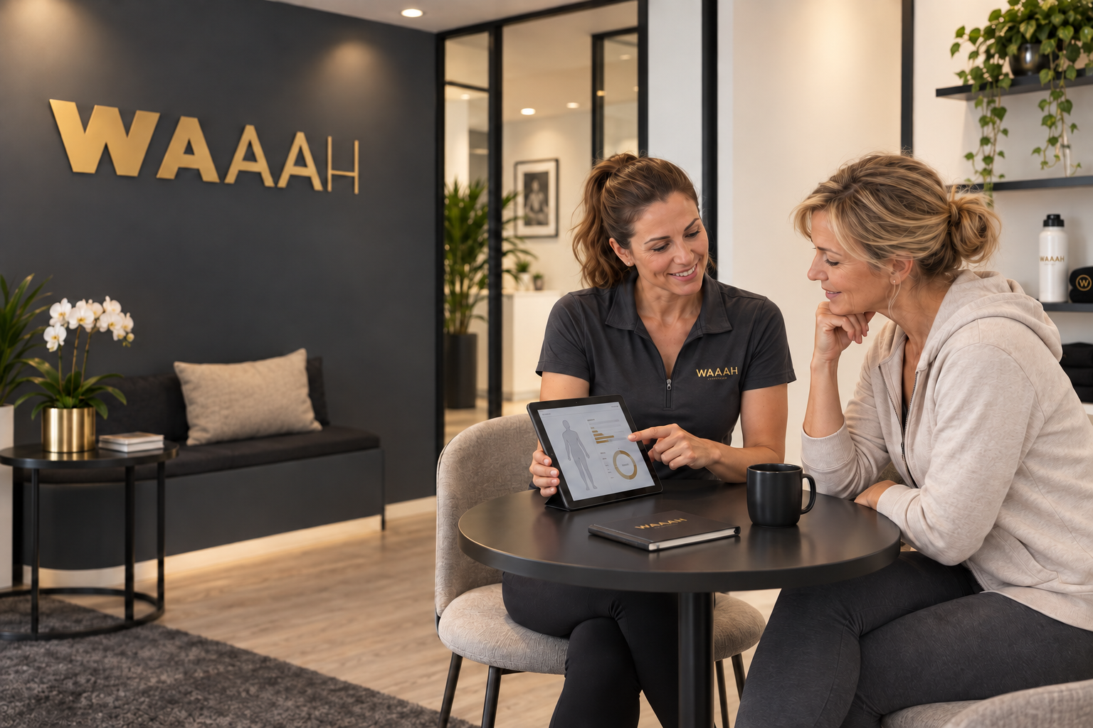 Une coach Waaah échange avec une cliente autour de son bilan personnalisé